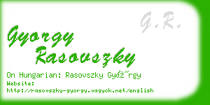 gyorgy rasovszky business card